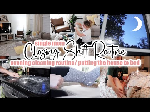 🌙 CLOSING SHIFT ROUTINE // night time reset / evening cleaning motivation // after dark