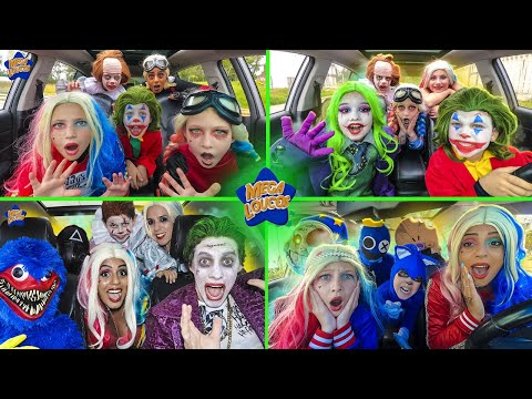 A FILHA DA HARLEY QUINN DEU CARONA PARA A FILHA DA ARLEQUINA, FILHO DO JOKER PARA IR EM UMA FESTA