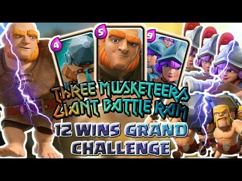 EASY 12-0 GRAND CHALLENGE WITH GIANT 3 MUSKETEERS BATTLE RAM DECK !!