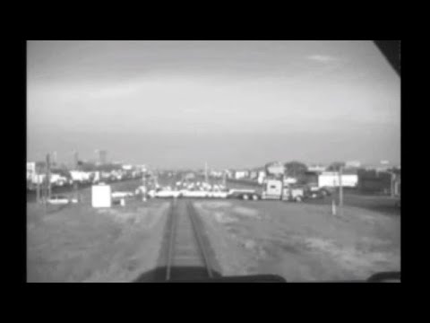 (crash not shown) Train hits truck during veterans parade in Midland Texas (WITH AUDIO)