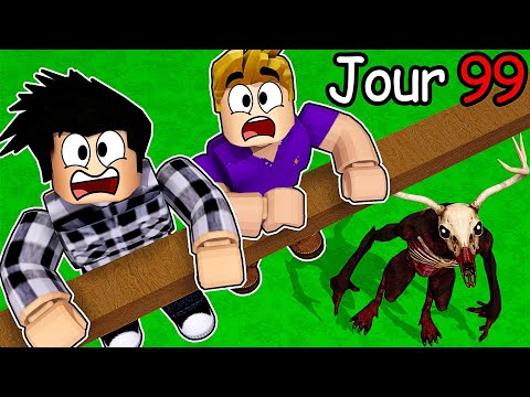 nous avons survécu 100 JOURS dans la pire forêt Roblox...
