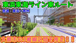 【マイクラ鉄道】2300ブロック無停車！！東浜東海ライン東ルートに青州まで乗車
