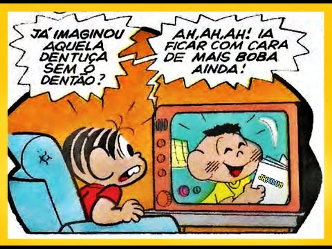Cascão via satelite - Turma da Mônica em Quadrinhos