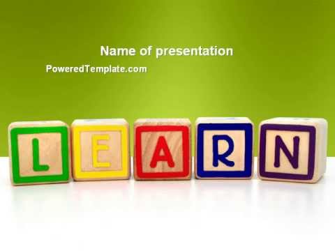 Learning Cubes Powerpoint Template By Poweredtemplate Com