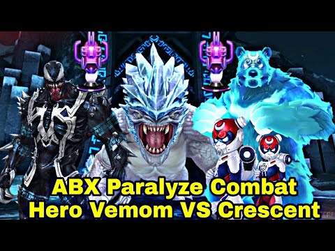 Crescent VS Venom ABX Paralyze Combat Super Hero With Ctp of Rage Comparison - Marvel Future Fight