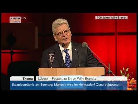 100 Jahre Willy Brandt: Festakt in Lübeck am 12.12.2013