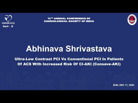 Ultra Low Contrast PCI Vs Conventional PCI In Patients Of ACS With Increased Risk Of CI AKI Consave