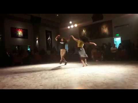  Cynthia Fattori  and  Jesus Saavedra  are  dancing  to  a  chacarera  in  2019