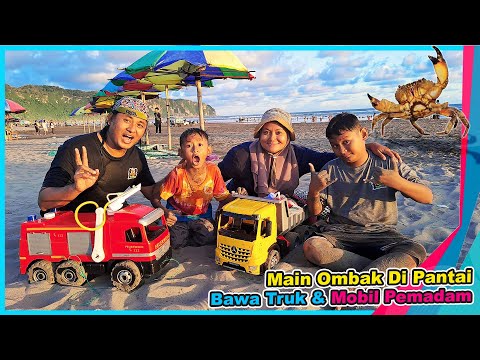 Nemu Kepiting‼️Main Ke Pantai Bawa Truk Besar !!! Apakah Kuat Menahan Ombak? 🌊