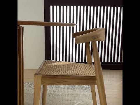 Video Bunga - Lot de 2 chaises en teck et cannage