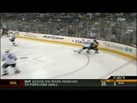 Matt Lashoff Boarding Hit On Ruslan Fedotenko (March,31,2010) [HD]