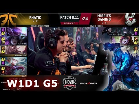 Fnatic vs Misfits | Week 1 Day 1 S8 EU LCS Summer 2018 | FNC vs MSF W1D1