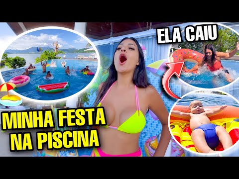 MINHA FESTA POOL PARTY NA MANSÃO DE MILHÕES! 😱✨*um dia inteiro comigo*