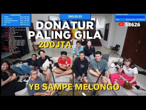 STREAM GEDE DONATUR JUGA GEDE GELO 100JT - MARAPTHON SEASON 2 #yb #ybrap #marapthon