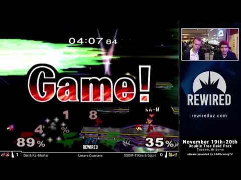 Rewired 2016 Melee Doubles Losers Quarters - Dai & Ka-Master (Red) vs SSBM-T|Kira & Squid (Green)