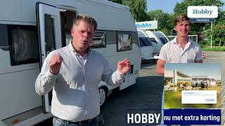 Hobby On Tour 460 DL nu met € 3224,= Last Minute korting bij Meerbeek Caravans & Campers