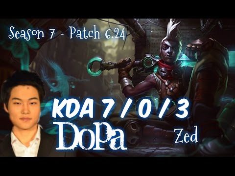 Dopa ZED vs TWISTED FATE Mid - Patch 6.24 KR Ranked
