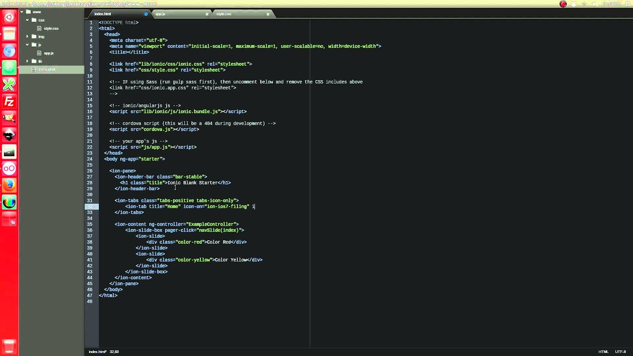 Using Slide Boxes and Tabs in Ionic Framework Apps