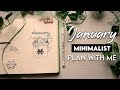 Minimalist Plan With Me | January 2024 Bullet Journal Setup - Beginner Friendly