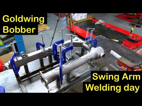 Derelict Goldwing. Day 31:- Swingarm Welding (Part 2) !