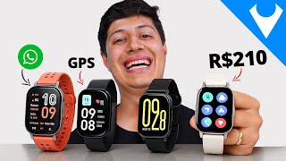 EU ME RENDO! para os 3 MELHORES SMARTWATCHES custo benefício de 2025!