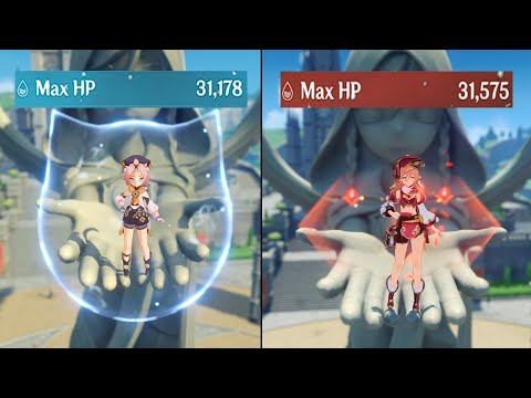 Diona Shield vs Yanfei Shield Strength Comparison - Genshin Impact