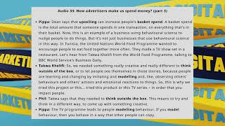 Shadowing Audio 33: How advertisers make us spend money? (part 3)