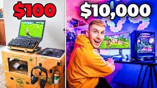$100 VS $10,000 DREAM Gaming Setup!