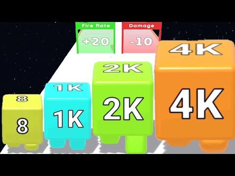 2048 Jelly Shooter - Level Up, (Numberblocks) Cubes, Race Video Stack Master Max Level Gameplay