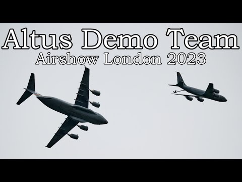 Altus Demo Team C-17 + KC-135 Refuel Demo Practice in 4K - Airshow London - 2023-09-08.