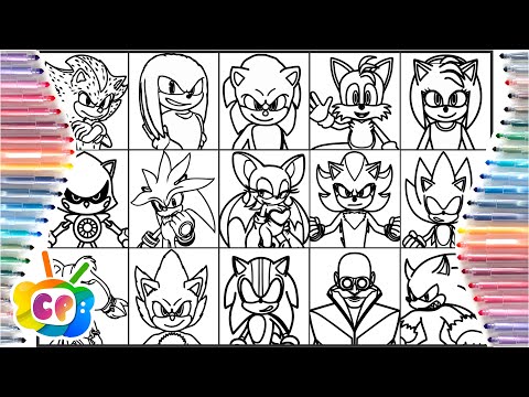 Sonic 3 All Characters / coloring Sonic characters / Sonic the Hedgehog 3 #sonic3movie #sonic3