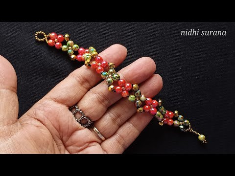 ⚜️ Festive Bracelet/ Beaded Jewelry/Pulsera Tutorial diy (0484)