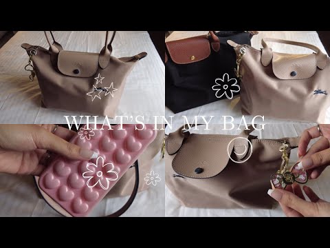 o que tem na minha bolsa? 🌷 itens essenciais diários | le pliage club - hawthorn | avaliação VS le pliage alça curta