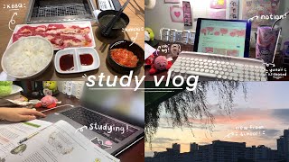 study vlog 🌷 | Y1O, mugging, dancing, bday party, fun with friends