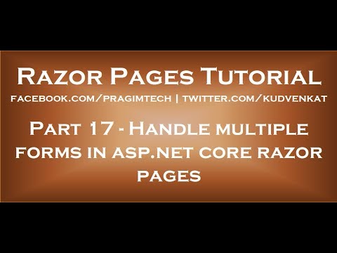 Handle multiple forms in asp net core razor pages
