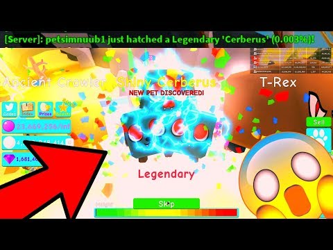 I Hatched Shiny Cerberus 1000000 Eggs Claimed Offer - roblox phmittens