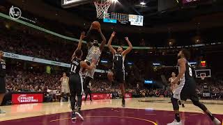 Kyle Anderson Blocks LeBron James ( Spurs vs Cavaliers 02/205/2018