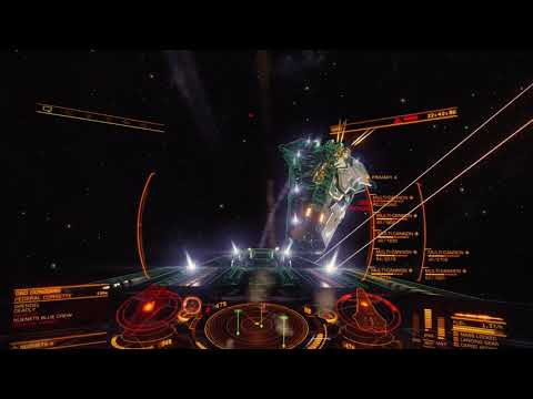 [Elite: Dangerous] This Is How Stock Not Engineered Multi-canon Federal Corvette Feels Like