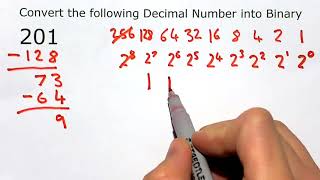 Convert from Decimal to Binary Method 1 (Subtracting Powers of Two)