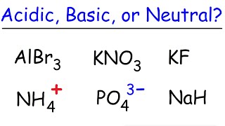 Acidic, Basic, and Neutral Salts - Ionic Compounds