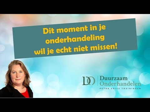 Dit moment in je onderhandeling wil je echt niet missen!