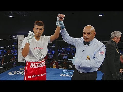 US Olympian Karlos Balderas' 1st round KO of Carlos Flores