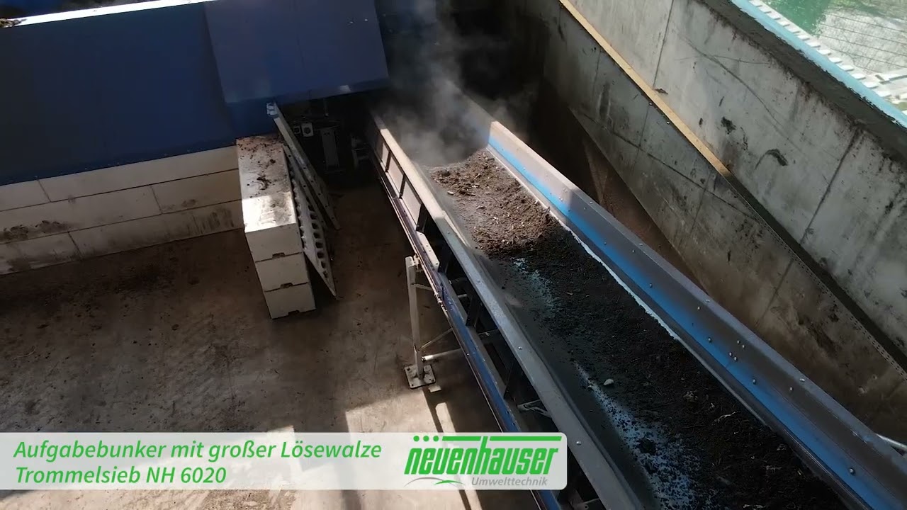 Neuenhauser Umwelttechnik - Kompost Dosierbunker Trommelsieb NH 6020
