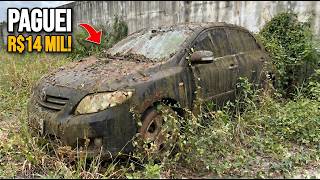 PAGUEI um PREÇO RIDÍCULO nesse COROLLA ABANDONADO de LEILÃO... JOGUEI DINHEIRO NO LIXO?