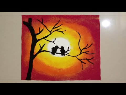 Easy And Attractive Rangoli | New Rangoli Design | Aruna's Gallery