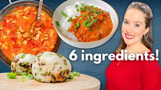 3 Easy Healthy Vegan Recipes Under 20 Minutes - Korean Rice Balls, Tofu Tikka Masala, Tomato Beans
