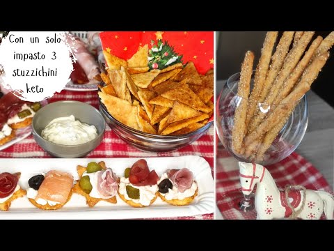 Tre stuzzichini facili e veloci con un solo impasto keto e low-carb