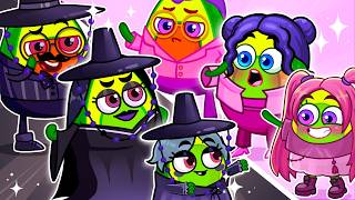 Black Family and Pink Family Play Together🖤❤️Love All Colors🎵VocaVoca🥑Karaoke Kids Songs