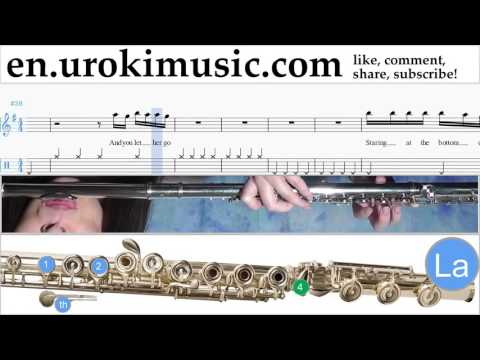 How to Play Flute Passenger Let Her Go Part#2 Melody School Learn Class Course Tutorial Sheet Music