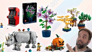 LEGO Mini Bonsai, Hibiscus, Rhino, Arcade Machine, Halloween truck reveals & thoughts! #NotSponsored